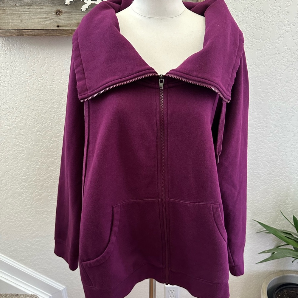Nordstrom Zella‎ Women's Purple Zip-Up Hoodie Size 3X